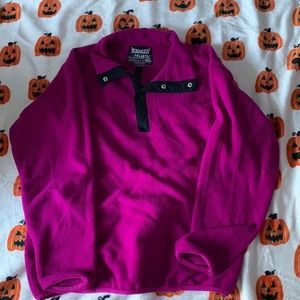Sized medium magenta marker polartec hoodie